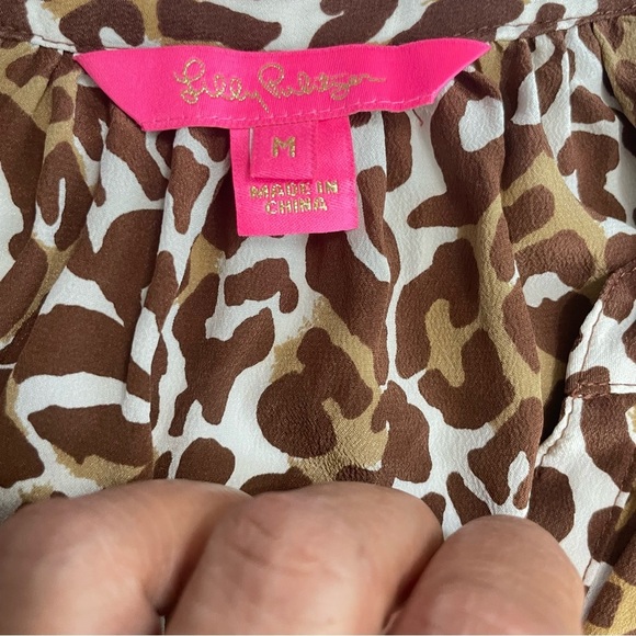 Lilly Pulitzer Animal Print Blouse - Picture 9 of 10